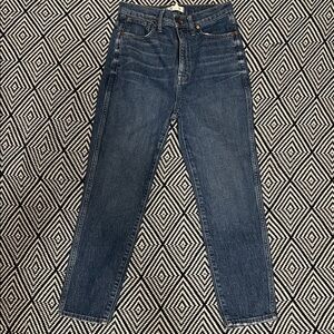 Madewell Women's Stovepipe Leg Jeans in Medium Dark Blue Wash